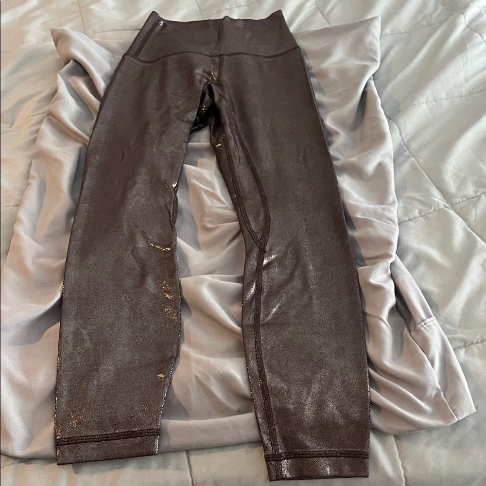 Lululemon Athletica Metallic Brown Leggings